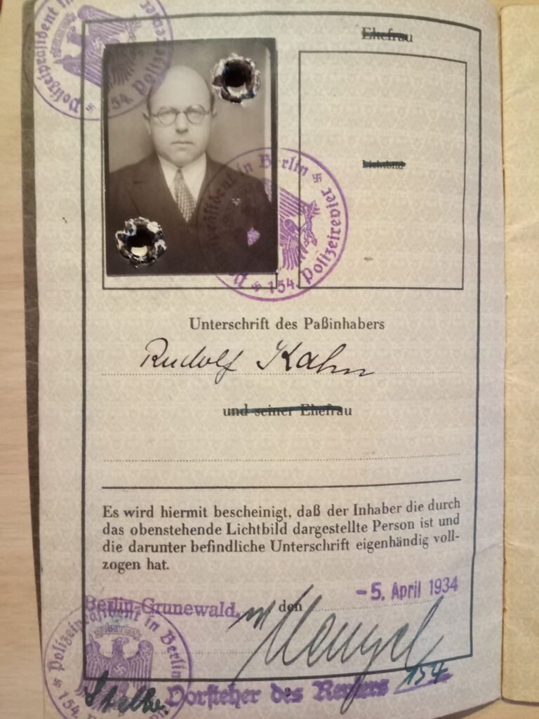 Rudolf Khan German Passport