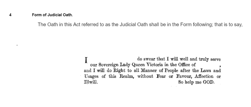 Promissory Oaths Act 1868