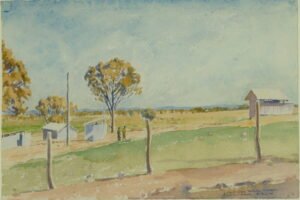 Episode Two watercolour, leonhard adam, no 4 camp tatura victoria, 1941