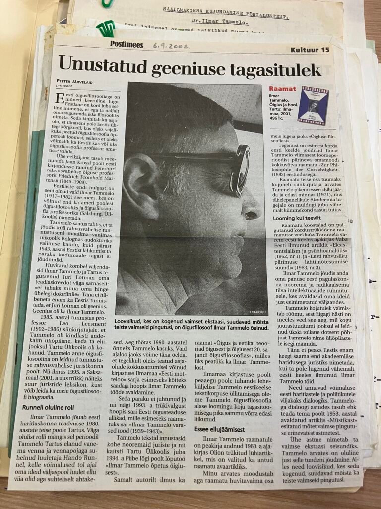 tammelo return of the forgotten genius in tammelo papers at estonian archives of australia