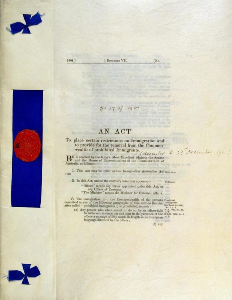 Immigration Restriction Act 1901