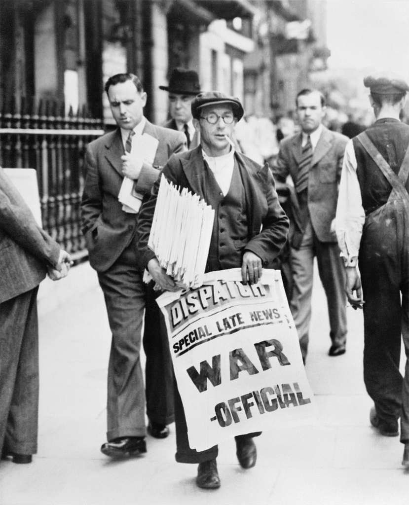 Britain declares war on Germany